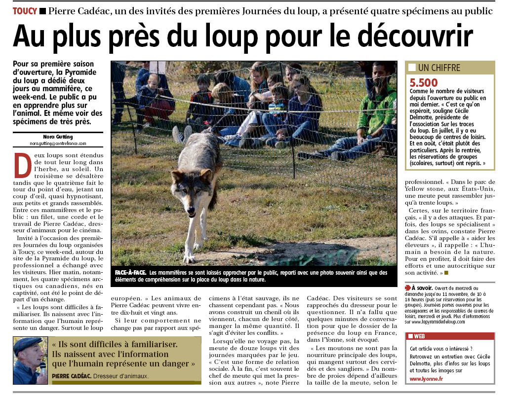 Journées Du Loup 2018 La Pyramide Du Loup